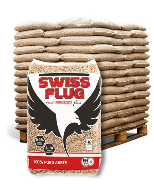 Pellet Swiss Flug ENplus A1 70 sacchi da 15 kg in abete